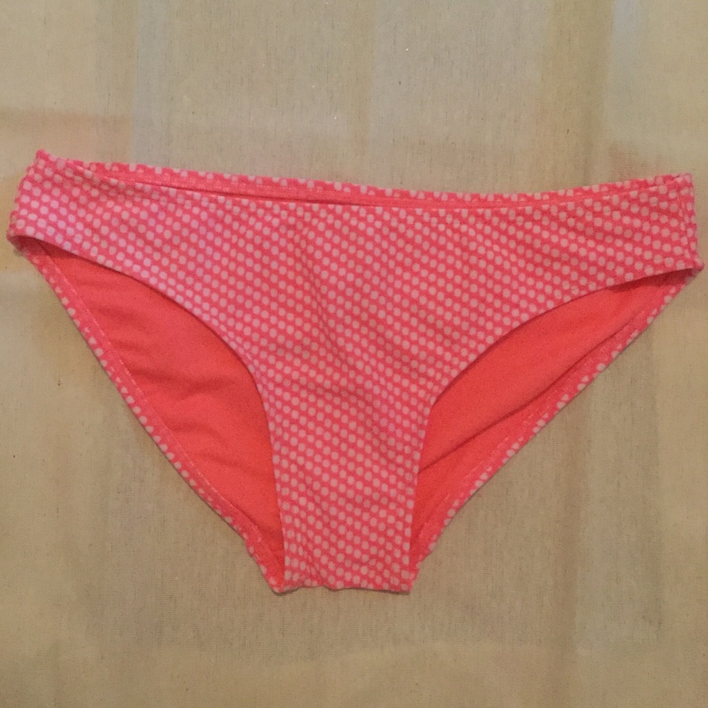 Neon Pink Polka Dot Bikini Bottoms
